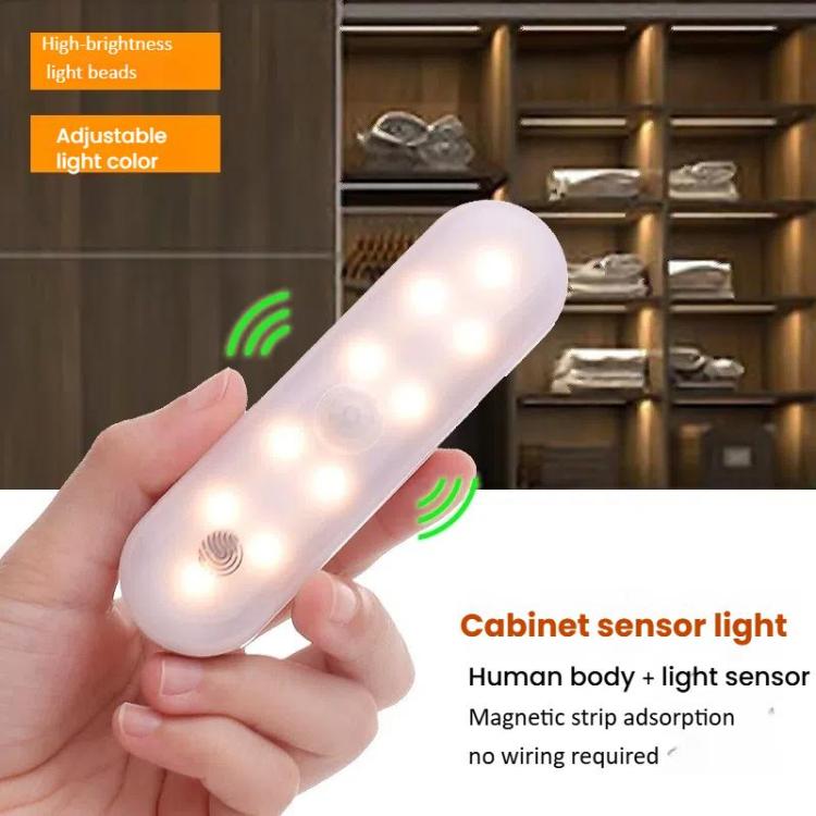 Đèn tủ LED cảm biến chuyển động từ tính có thể sạc lại, 20 LED, 3 nhiệt độ màu, A68-3A-11cm
