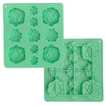 Khuôn bánh quy socola silicone hình cây mọng nước 11 ngăn, khuôn làm bánh fondant hình cây mọng nước