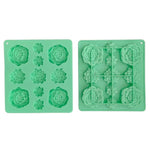 Khuôn bánh quy socola silicone hình cây mọng nước 11 ngăn, khuôn làm bánh fondant hình cây mọng nước