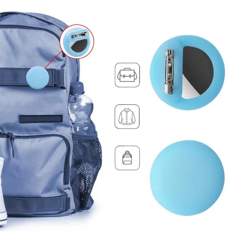 Ốp silicone tròn cho AirTag thế hệ 2 / AirTag thế hệ 1, kèm ghim an toàn giấu bên trong quần áo, giày dép