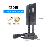 Ăng-ten ngoài 42dbi 5G cho router, tăng phạm vi phủ sóng WiFi ngoài trời, SMA đực màu đen, TS9 đen, SMA đực trắng, TS9 trắng