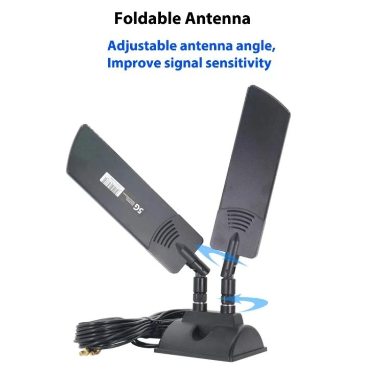 Ăng-ten ngoài 42dbi 5G cho router, tăng phạm vi phủ sóng WiFi ngoài trời, SMA đực màu đen, TS9 đen, SMA đực trắng, TS9 trắng