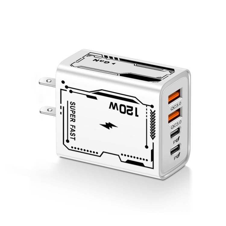 Sạc đa cổng điện thoại di động 2 USB + 2 PD Type-C 2A