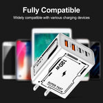 Sạc đa cổng điện thoại di động 2 USB + 2 PD Type-C 2A