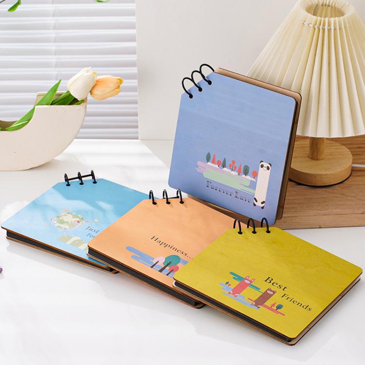 Album kỷ niệm vuông bằng gỗ tự làm cho trẻ em, album ảnh tăng trưởng, sách ảnh hoạt hình, bạn thân nhất, hạnh phúc, chỉ dành cho bạn, tình yêu mãi mãi