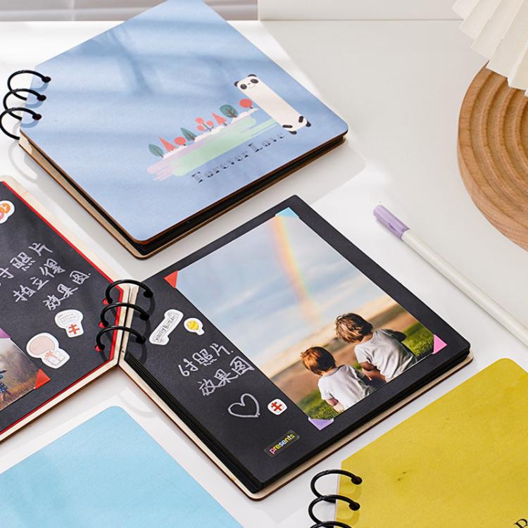 Album kỷ niệm vuông bằng gỗ tự làm cho trẻ em, album ảnh tăng trưởng, sách ảnh hoạt hình, bạn thân nhất, hạnh phúc, chỉ dành cho bạn, tình yêu mãi mãi