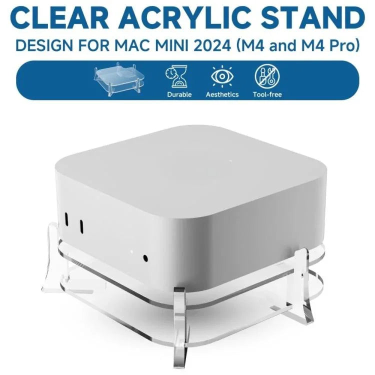 For MAC Mini M4 Desktop Acrylic Storage Bracket, For MAC Mini M4