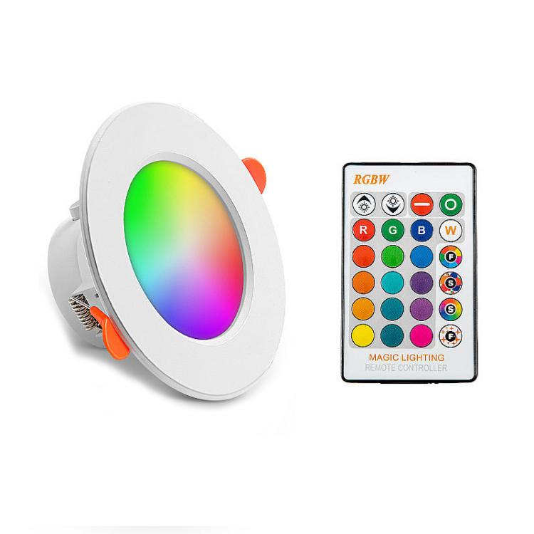 Đèn trần RGB+ánh sáng trắng tròn âm trần điều chỉnh độ sáng có điều khiển từ xa, điều khiển hồng ngoại 10W 220V, điều khiển hồng ngoại 10W 85-265V, điều khiển hồng ngoại 15W 220V, điều khiển hồng ngoại 15W 85-265V
