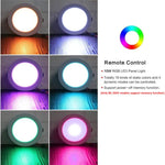 Đèn trần RGB+ánh sáng trắng tròn âm trần điều chỉnh độ sáng có điều khiển từ xa, điều khiển hồng ngoại 10W 220V, điều khiển hồng ngoại 10W 85-265V, điều khiển hồng ngoại 15W 220V, điều khiển hồng ngoại 15W 85-265V