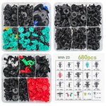 Car Retainer Clips Fasteners Remover Kit Automotive Clips Set, 680pcs /Set