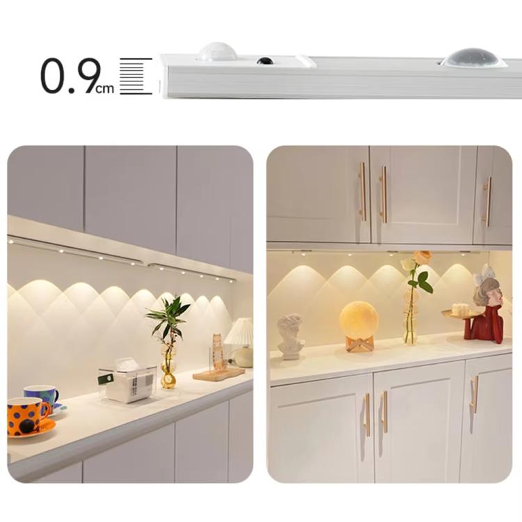 Đèn thanh cảm biến chuyển động có thể sạc lại cho tủ quần áo với điều khiển từ xa, 20cm, 30cm, 40cm, 60cm, 80cm