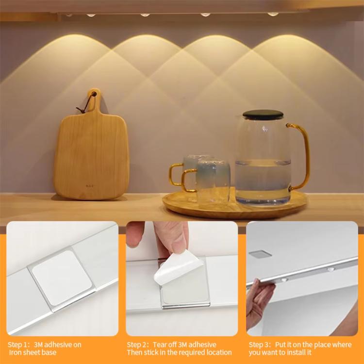 Đèn thanh cảm biến chuyển động có thể sạc lại cho tủ quần áo với điều khiển từ xa, 20cm, 30cm, 40cm, 60cm, 80cm