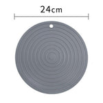 Thảm cách nhiệt tròn bằng silicone an toàn thực phẩm chống bỏng và chống trượt cho nhà bếp