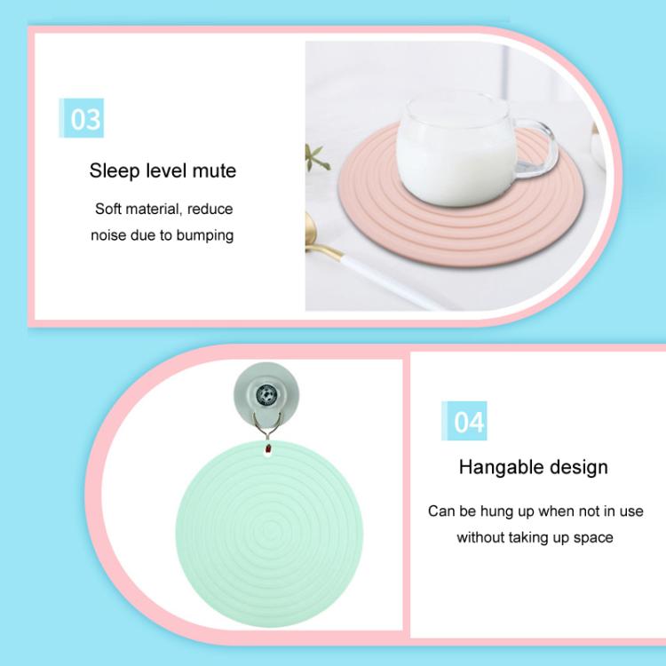 Thảm cách nhiệt tròn bằng silicone an toàn thực phẩm chống bỏng và chống trượt cho nhà bếp