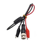 Cáp đầu dò oscilloscope BNC đực sang 2 kẹp cá sấu Q9 cáp kiểm tra tín hiệu, dài 0.5m, 1m, 1.5m