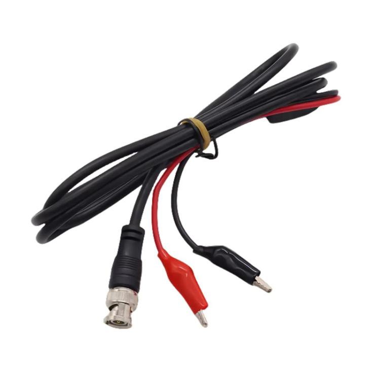Cáp đầu dò oscilloscope BNC đực sang 2 kẹp cá sấu Q9 cáp kiểm tra tín hiệu, dài 0.5m, 1m, 1.5m