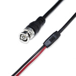 Cáp đầu dò oscilloscope BNC đực sang 2 kẹp cá sấu Q9 cáp kiểm tra tín hiệu, dài 0.5m, 1m, 1.5m