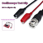 Cáp đầu dò oscilloscope BNC đực sang 2 kẹp cá sấu Q9 cáp kiểm tra tín hiệu, dài 0.5m, 1m, 1.5m
