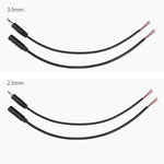 Cáp đơn Mono 2 chân AUX đầu đơn dây loa dây nguồn âm thanh, dài 25cm, đực 2.5mm, cái 2.5mm, đực 3.5mm, cái 3.5mm