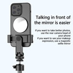 Gương selfie từ tính điện thoại HEPAIL 101D-A Magsaef hỗ trợ chụp ảnh HD mặt sau gương lồi