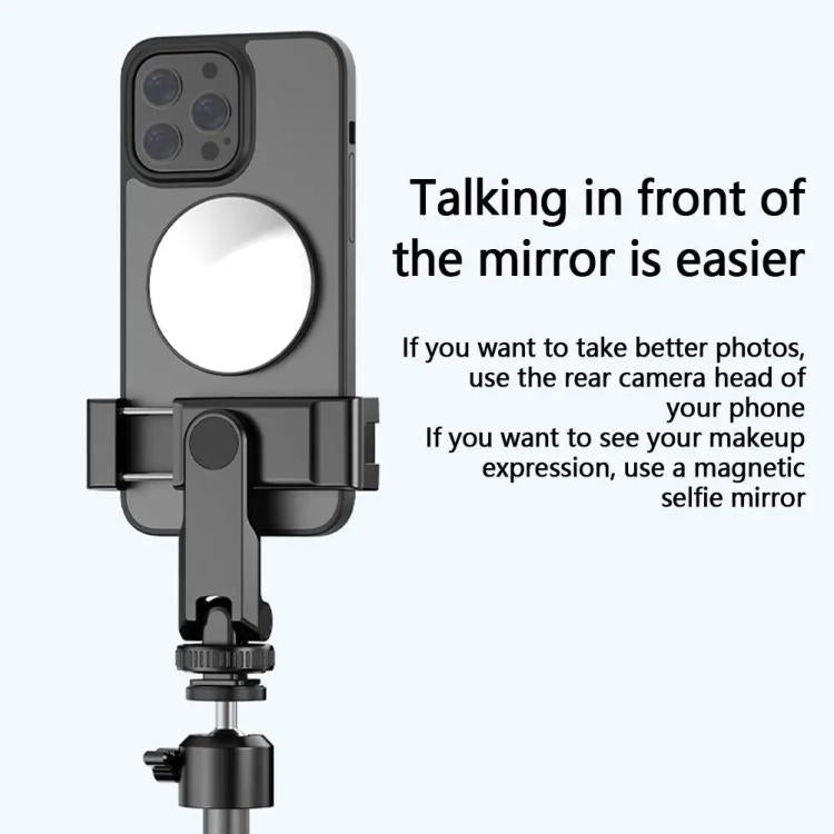 Gương selfie từ tính điện thoại HEPAIL 101D-A Magsaef hỗ trợ chụp ảnh HD mặt sau gương lồi
