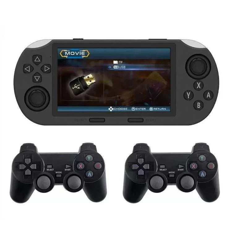 Máy Chơi Game Cầm Tay Màn Hình IPS 4.5 inch 64G Tích Hợp 20000 Trò Chơi, SF3000, SF3000 Kèm 2 Tay Cầm