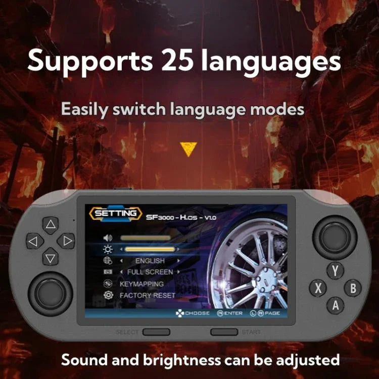 Máy Chơi Game Cầm Tay Màn Hình IPS 4.5 inch 64G Tích Hợp 20000 Trò Chơi, SF3000, SF3000 Kèm 2 Tay Cầm