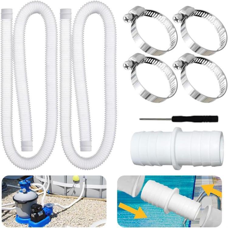 Ống hồ bơi 32mm + đầu nối + tua vít cho Intex 300 GPH/530 GPH, ống trắng dài 1.5m, ống xanh dài 1.5m, ống xanh dài 1m, ống trắng dài 1m