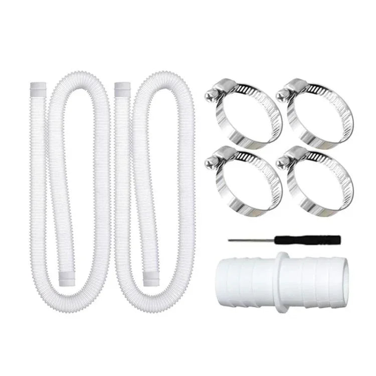 Ống hồ bơi 32mm + đầu nối + tua vít cho Intex 300 GPH/530 GPH, ống trắng dài 1.5m, ống xanh dài 1.5m, ống xanh dài 1m, ống trắng dài 1m