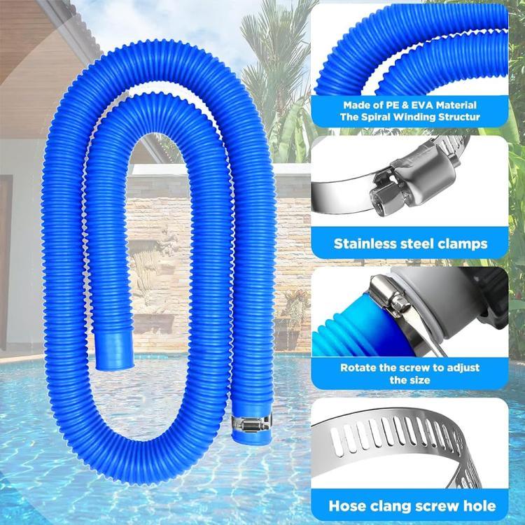 Ống hồ bơi 32mm + đầu nối + tua vít cho Intex 300 GPH/530 GPH, ống trắng dài 1.5m, ống xanh dài 1.5m, ống xanh dài 1m, ống trắng dài 1m