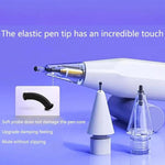 Đầu bút thay thế mềm đàn hồi yên tĩnh cho Apple Pencil 2 / 1, 4B trắng, 4B trong suốt, 2B trắng, 2B trong suốt, HB trắng, HB trong suốt