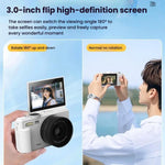 Máy ảnh kỹ thuật số W1 5K HD 75MP Zoom kỹ thuật số 18X WiFi Ghi hình video với màn hình lật, W1 trắng, W1 đen
