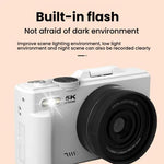 Máy ảnh kỹ thuật số W1 5K HD 75MP Zoom kỹ thuật số 18X WiFi Ghi hình video với màn hình lật, W1 trắng, W1 đen