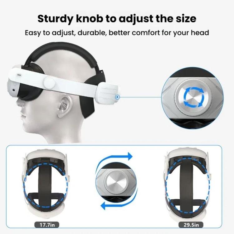 Dây đeo đầu điều chỉnh không gây áp lực mặt cho Meta Quest 3 / 3S, phụ kiện dây đeo VR