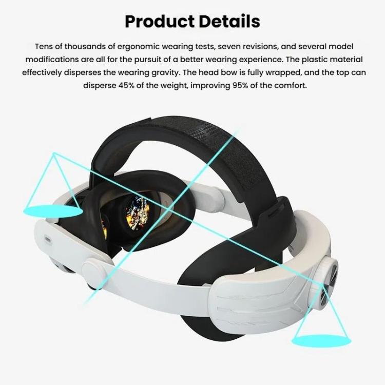Dây đeo đầu điều chỉnh không gây áp lực mặt cho Meta Quest 3 / 3S, phụ kiện dây đeo VR