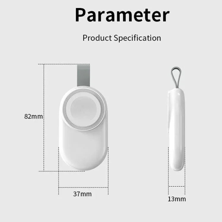 Sạc không dây thông minh Type-C từ tính di động cho Apple Watch 1/2/3/4/5/6/7/8/9/10/SE