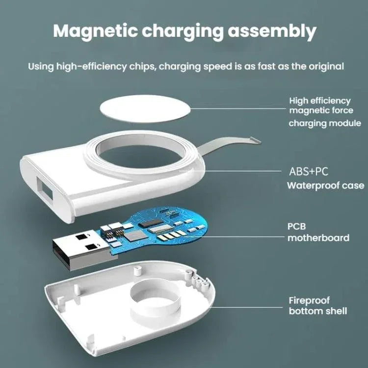 Sạc không dây từ tính USB di động cho Apple Watch 1/2/3/4/5/6/7/8/9/10/SE