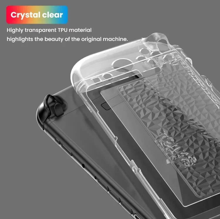 Ốp lưng trong suốt tách rời TPU+PC chống sốc cho Nintendo Switch 2, Ốp lưng tách rời TPU+PC kiểu kim cương