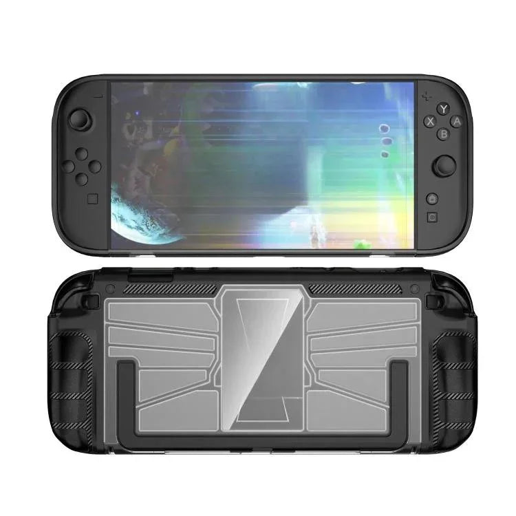 Ốp lưng liền TPU + PC chống sốc cho máy chơi game Nintendo Switch 2, Ốp lưng liền TPU + PC màu đen, Ốp lưng liền TPU + PC màu trắng