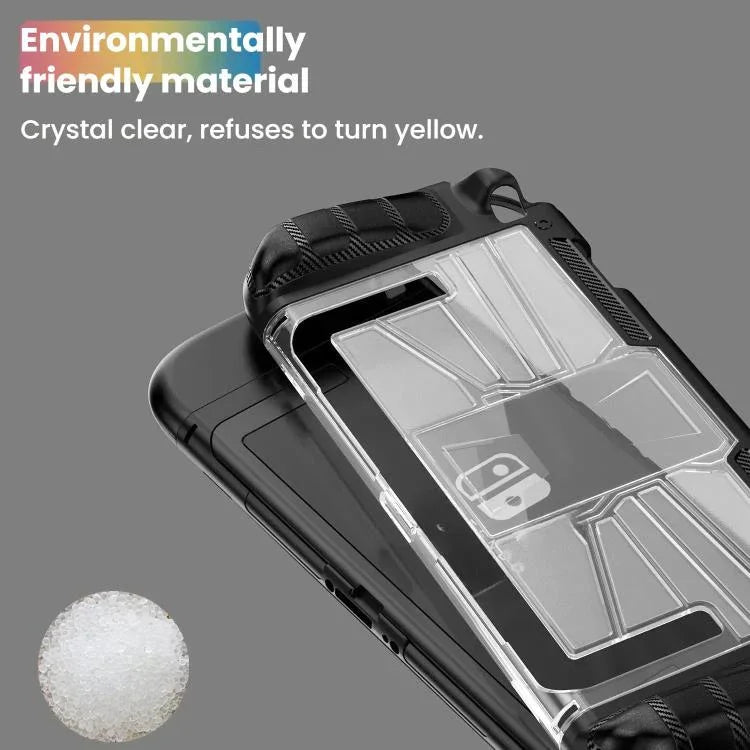 Ốp lưng liền TPU + PC chống sốc cho máy chơi game Nintendo Switch 2, Ốp lưng liền TPU + PC màu đen, Ốp lưng liền TPU + PC màu trắng