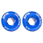 Bộ 2 ốc vít nắp tay đạp hợp kim nhôm xe đạp ZTTO, các màu M18 đen, đỏ, xanh; M19 đen, đỏ, xanh; M20 đen, đỏ, xanh