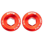 Bộ 2 ốc vít nắp tay đạp hợp kim nhôm xe đạp ZTTO, các màu M18 đen, đỏ, xanh; M19 đen, đỏ, xanh; M20 đen, đỏ, xanh