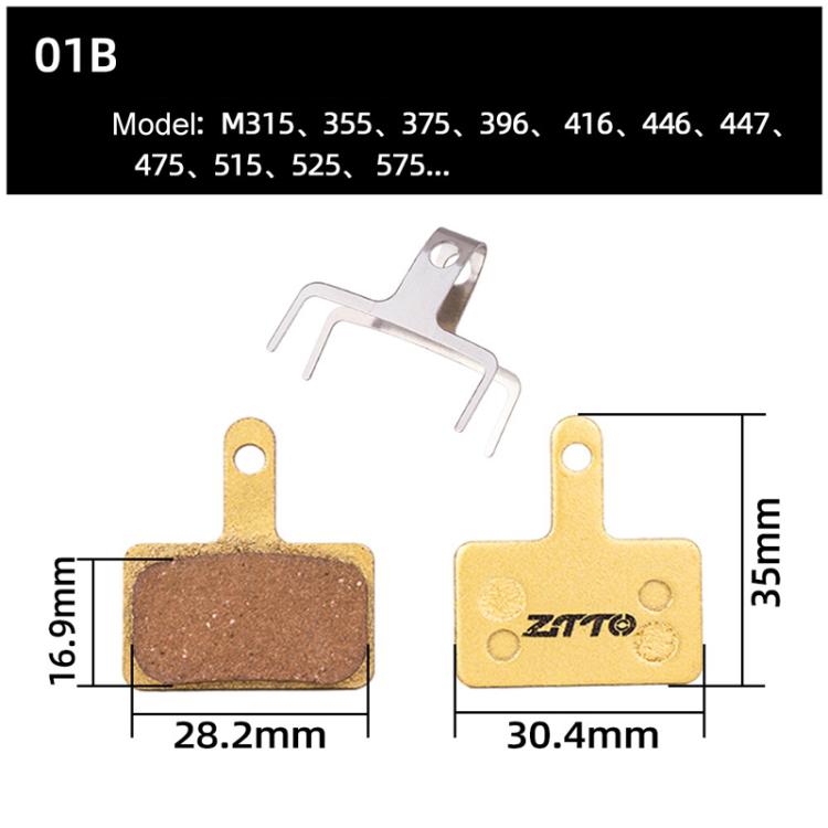 2 đôi má phanh dầu đĩa đồng toàn kim loại ZTTO cho xe đạp địa hình, mã MJ-01B, MJ-01D, MJ-01E, MJ-01F, MJ-02A, MJ-02B, MJ-02D, MJ-02F, MJ-03F, MJ-04B, MJ-05B, MJ-05C, MJ-07B, MJ-07C, MJ-07C có lỗ, MJ-08A, MJ-08B, MJ-11A, MJ-11C, MJ-11D
