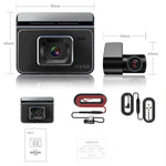 Camera ẩn Anytek T2 PRO 3.0 inch 2K HD nhìn ban đêm, ghi hình kép trước và sau, T2 PRO