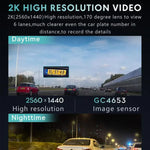 Camera ẩn Anytek T2 PRO 3.0 inch 2K HD nhìn ban đêm, ghi hình kép trước và sau, T2 PRO