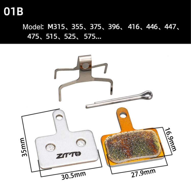 2 đôi má phanh đĩa kim loại sinter ZTTO cho xe đạp địa hình, xe điện scooter, mã 01B, 01E, 01F, 02D, 02F, 860, 861, 944