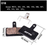 2 đôi má phanh đĩa bán kim loại nhựa tổng hợp ZTTO cho xe đạp địa hình, mã MS-01B, MS-01D, MS-01E, MS-01F, MS-02A, MS-02B, MS-02D, MS-02F, MS-03F, MS-04B, MS-05B, MS-05C, MS-07B, MS-07C, MS-07C có lỗ, MS-08A, MS-08B, MS-11A, MS-11C, MS-11D