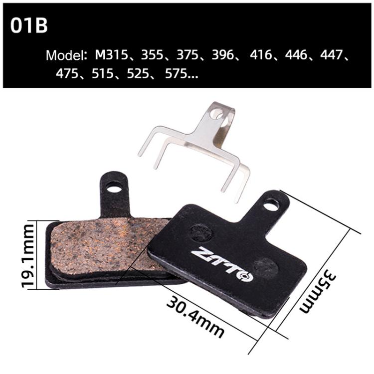 2 đôi má phanh đĩa bán kim loại nhựa tổng hợp ZTTO cho xe đạp địa hình, mã MS-01B, MS-01D, MS-01E, MS-01F, MS-02A, MS-02B, MS-02D, MS-02F, MS-03F, MS-04B, MS-05B, MS-05C, MS-07B, MS-07C, MS-07C có lỗ, MS-08A, MS-08B, MS-11A, MS-11C, MS-11D