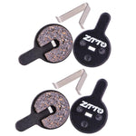2 đôi má phanh đĩa bán kim loại nhựa tổng hợp ZTTO cho xe đạp địa hình, mã MS-01B, MS-01D, MS-01E, MS-01F, MS-02A, MS-02B, MS-02D, MS-02F, MS-03F, MS-04B, MS-05B, MS-05C, MS-07B, MS-07C, MS-07C có lỗ, MS-08A, MS-08B, MS-11A, MS-11C, MS-11D