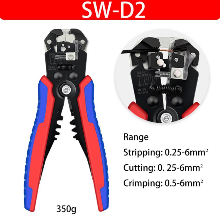 Kìm bấm và tuốt dây đa năng tự động D2, dụng cụ điện portable cho thợ điện
